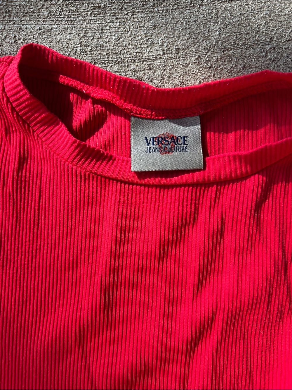 Versace Jeans Couture Ribbed red Top